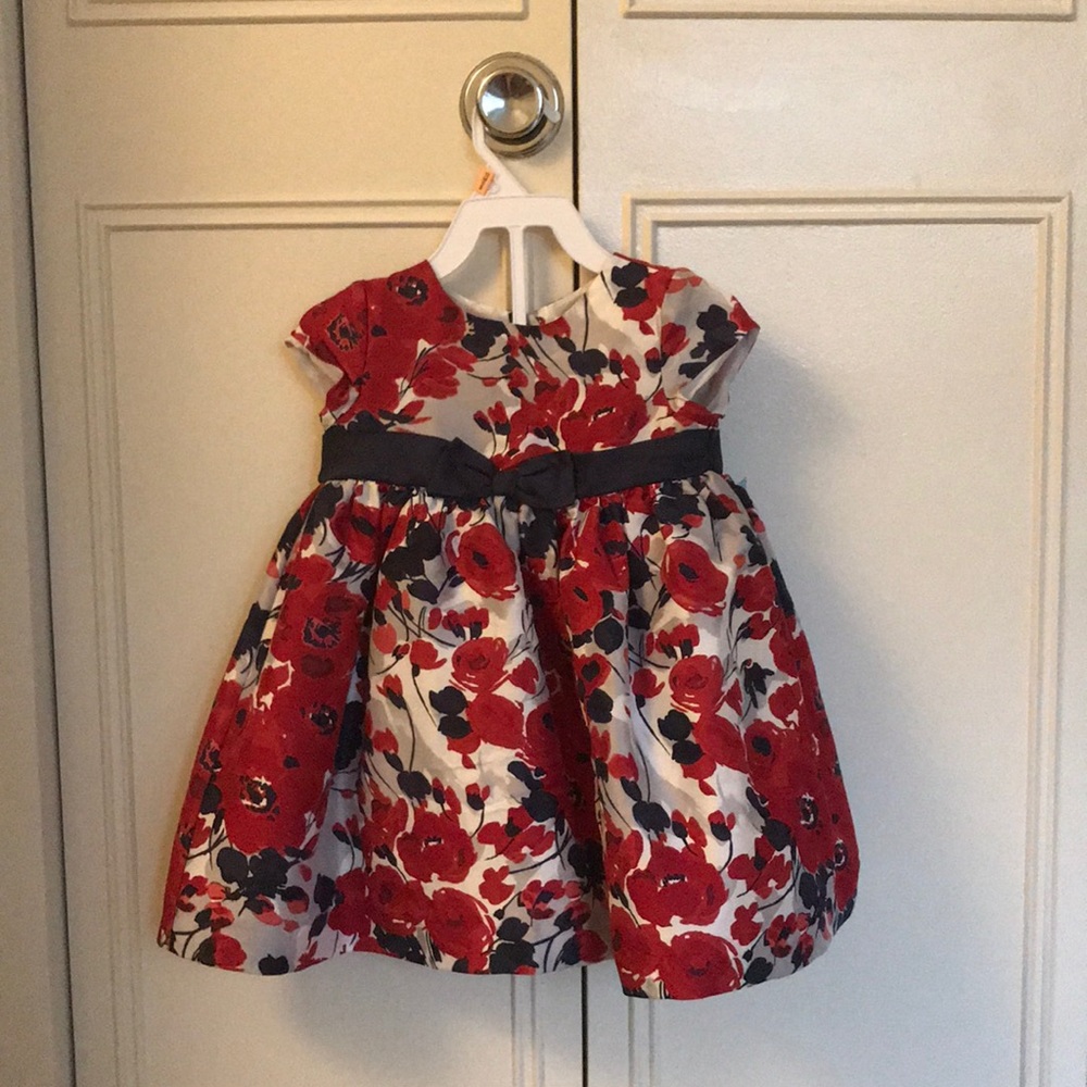 👗Baby girl 👗 12-18 month red and blue dress